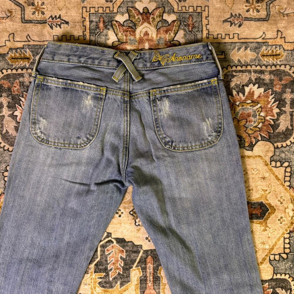 Vintage early 2000s Anoname low rise flare light wash Jeans Y2K size 24 Bootcut - Picture 8 of 14